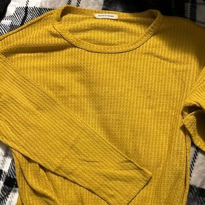 Yellow Caution To The Wind Long Sleeve Top